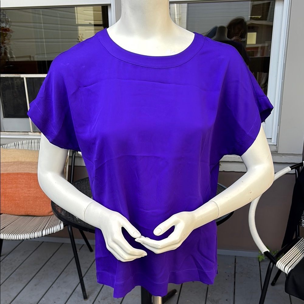 Banana Republic Purple Silk Blouse